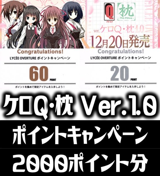 画像1: 【内訳ランダム】2000Point[LO_QM]【Ver.ケロQ・枕 1.0収録】 (1)